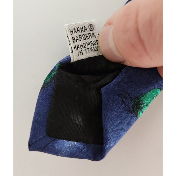 Vintage 58" Hanna Barbera The Flinstones Men's Tie Hand Made In Italy Baseball - Picture 8 of 8